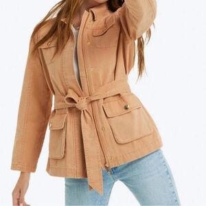 Draper James, 100% Cotton Women's Tan Belted Jacket, Size L